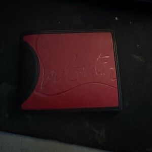 Christian Louboutin Embossed Red and Black Wallet